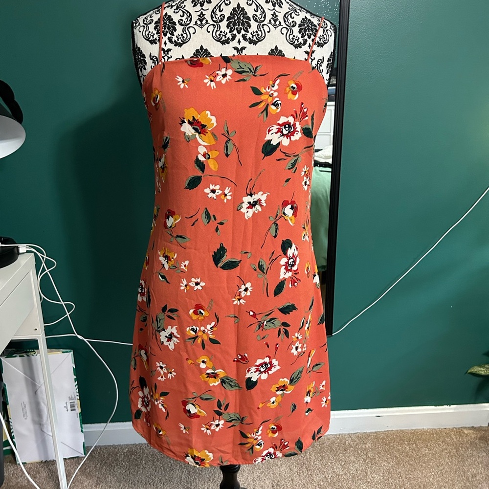 Francesca's Collections Coral Strapless Sheath Dress Cocktail